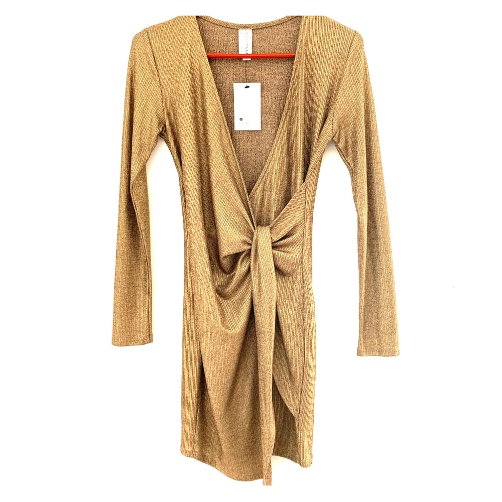 Gold party dress